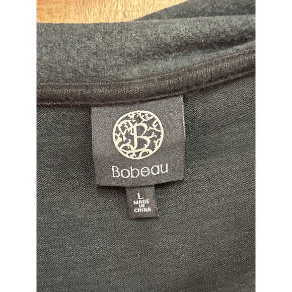 Bobeau Womens Cowl Neck Long Sleeve Top L Rayon/Polyester Black - Picture 2 of 6